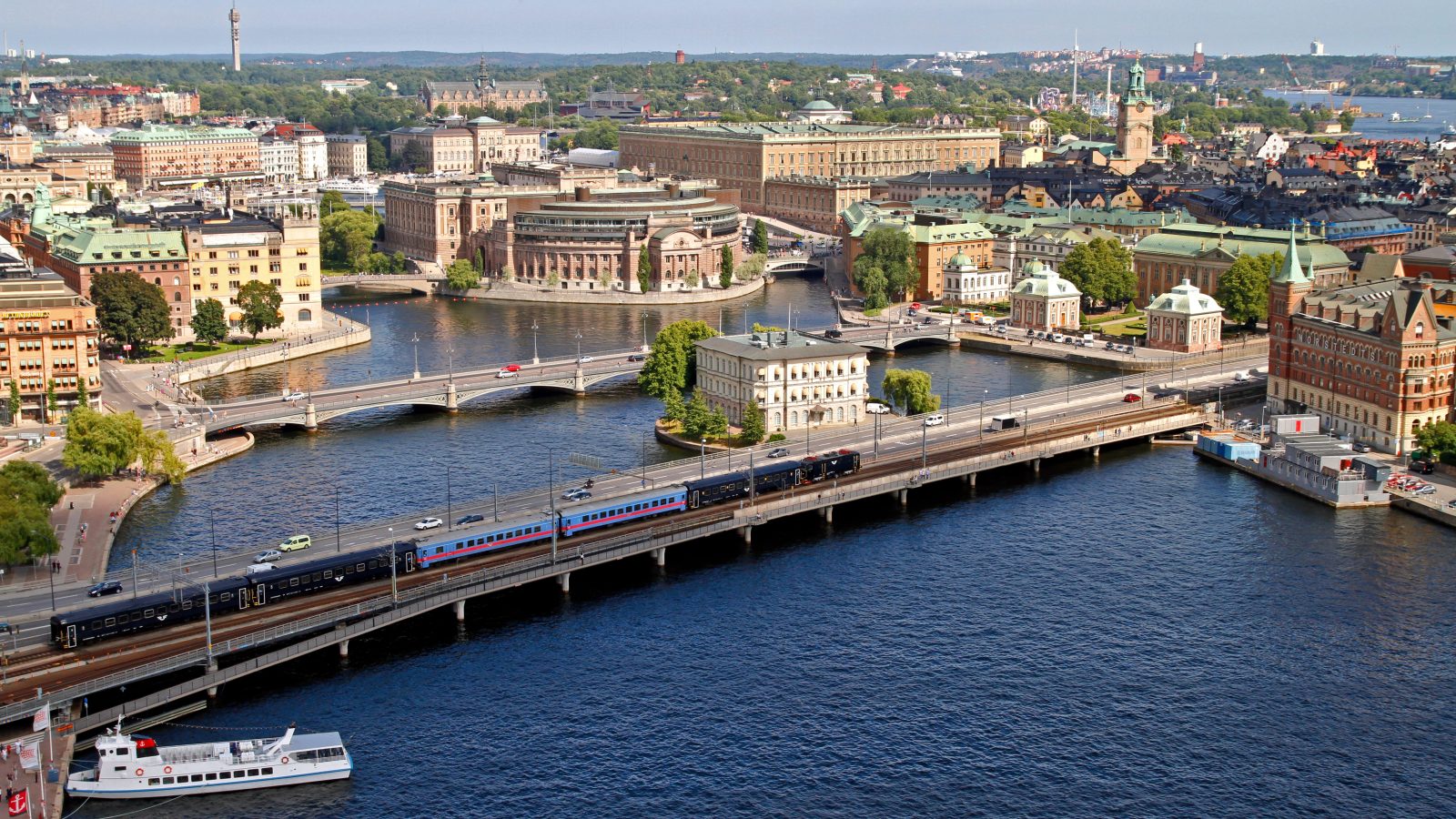 Vy över Stockholms innerstad