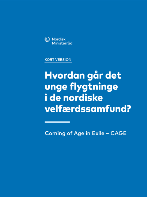 Rapportens omslag i blått med vit text