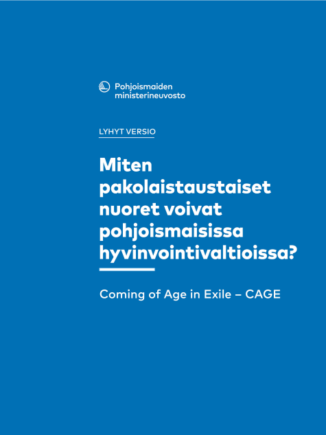 Rapportens omslag i blått med vit text