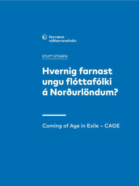 Rapportens omslag i blått med vit text
