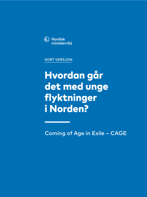 Rapportens omslag i blått med vit text