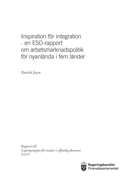 Rapportomslag med vit bakgrund och svart text