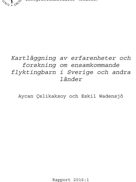 Rapportomslag med vit bakgrund och svart text