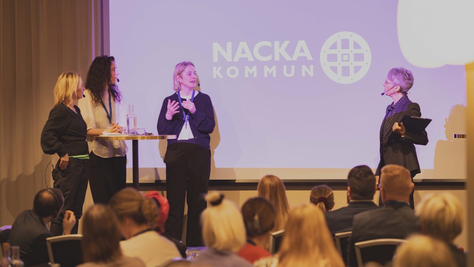 From left: Hanna Sällemark, Jenny Rivas, Maria-Pia Colton, and Nedjma Chaouche, the conference moderator.