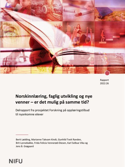Rapportomslag med bilder med röda färger