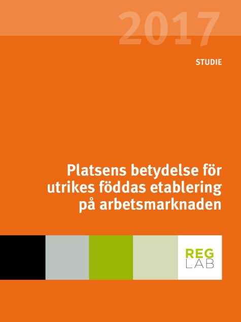 Rapportomslag med orange bakgrund och vit text