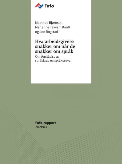Rapportens omslag i olivgrönt med titeln i svart