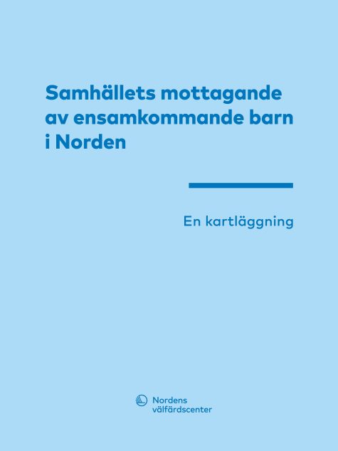 Rapportomslag med ljusblå bakgrund med mörkblå text