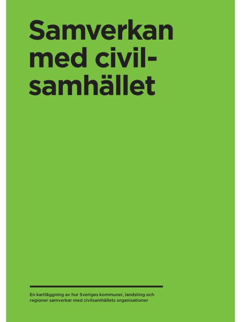 Rapportens omslag i ljusgrönt, titeln i svart