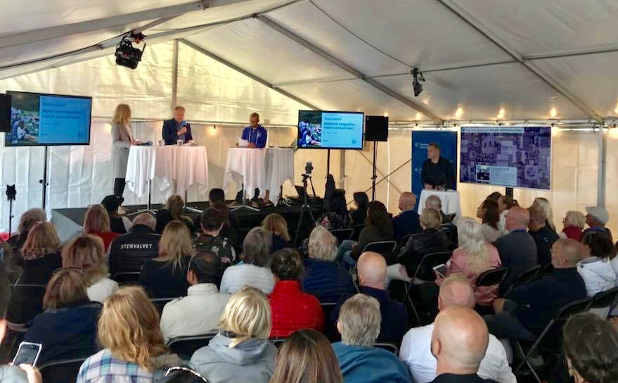 Seminarium i tält under Almedalen