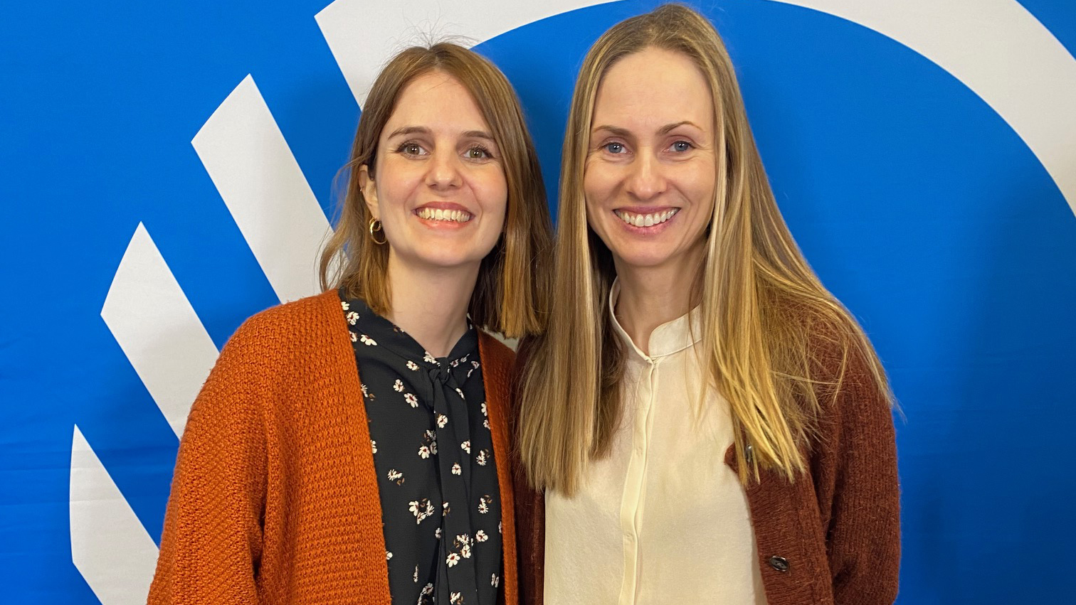 forskerne anna berlina og rebecca cavicchia i webinarstudiet, Nordregio, Stockholm