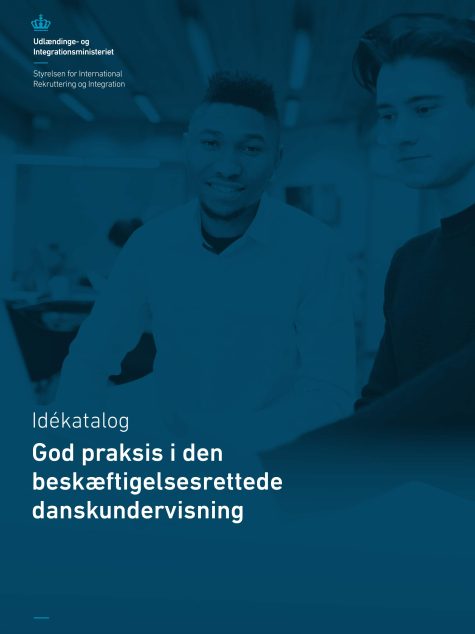 Rapportomslag med bild på två unga män som är tonat i blått