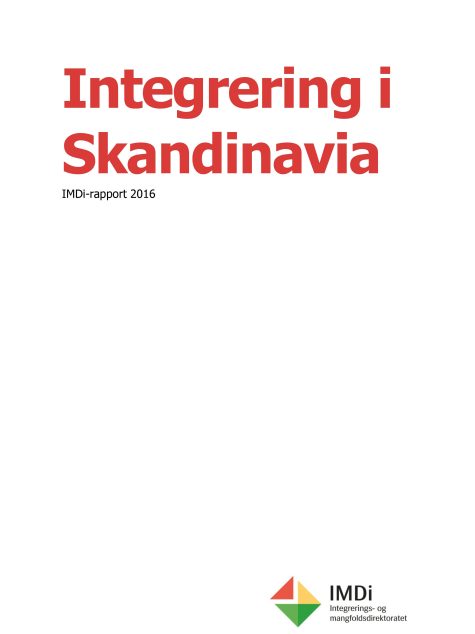 Rapportomslag med vit bakgrund och röd text
