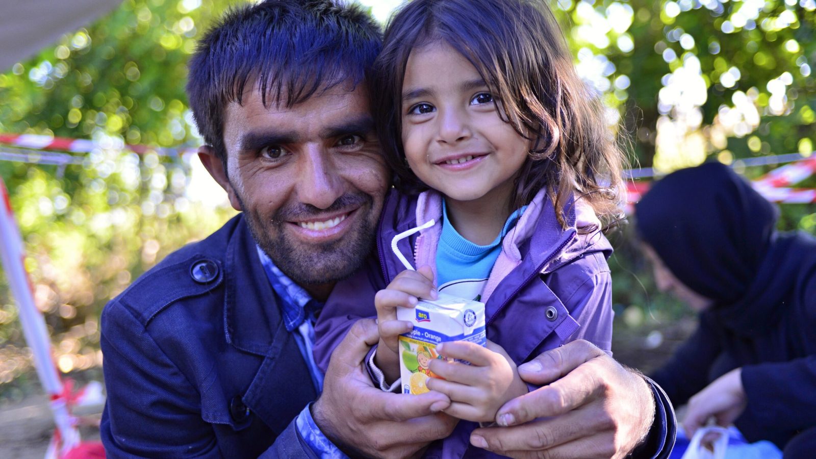 Group of refugees leaving Serbia